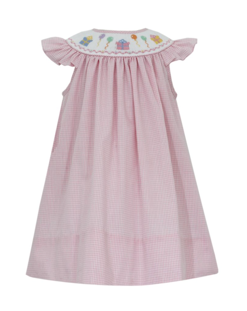 Birthday Girl Pink Gingham Bishop Dress Pink / 2T