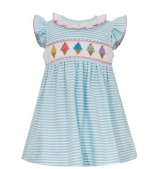 Smocked Ice Cream Cone Dress Petit Bebe Smocked Ice Cream Cone Dress Petit Bebe